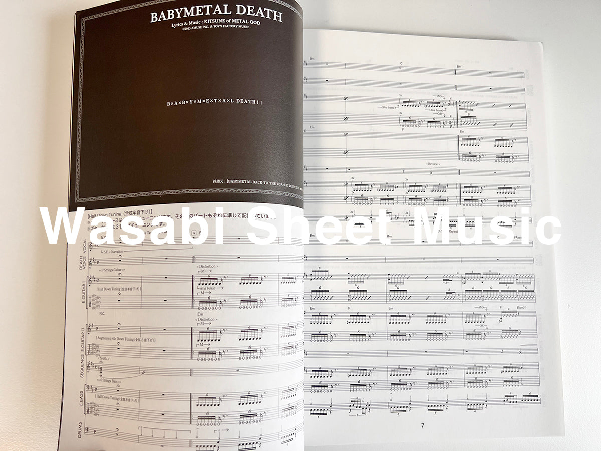 BABYMETAL "LIVE SCORE SELECTION" Band Score - Sheet Music Book