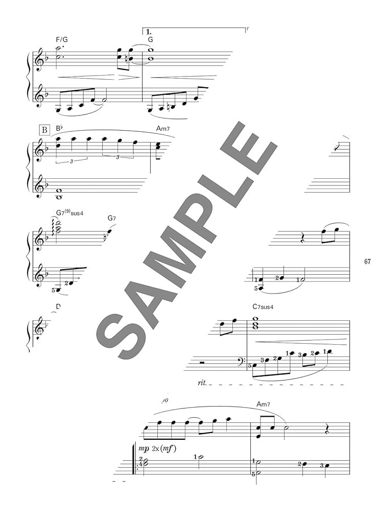Standard Songs Piano Solo with easy & stylish arrangement - Sheet Music Book