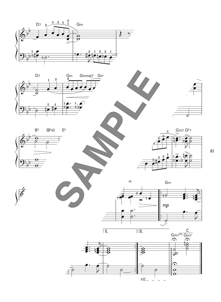 Standard Songs Piano Solo with easy & stylish arrangement - Sheet Music Book