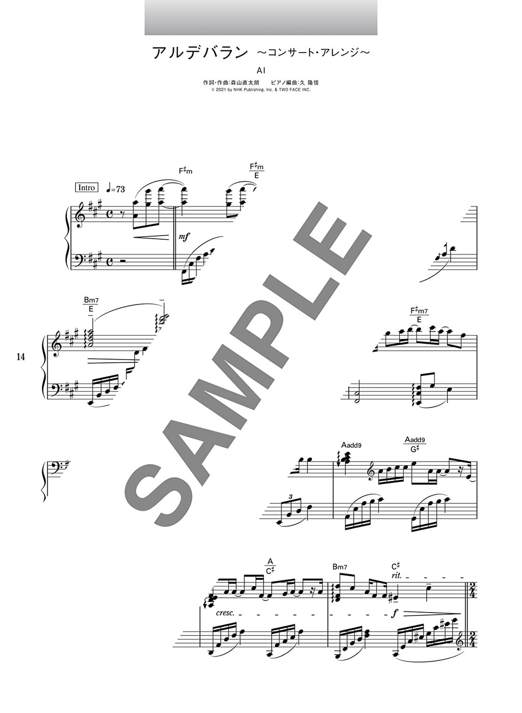 Healing Piano Arrangement repertoire Piano Solo - Sheet Music Book