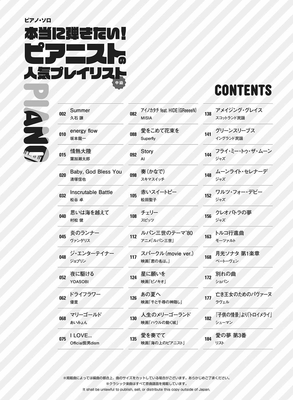 Popular Songs Piano Solo for Pianist that you really want to play!! - Sheet Music Book