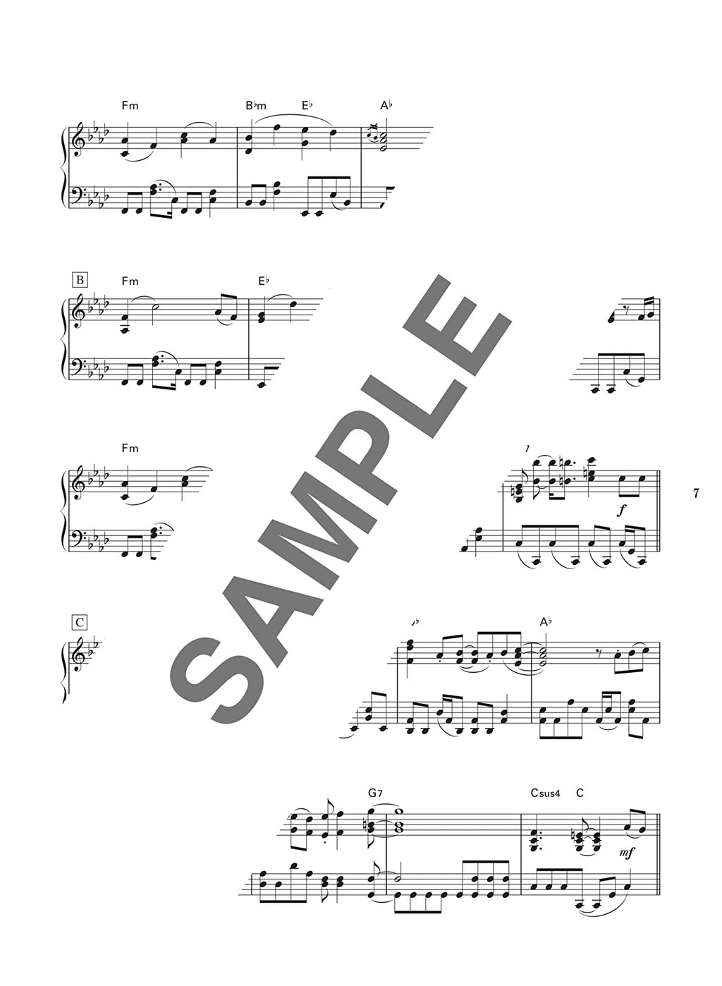 Detective Conan(TV Anime) BGM Selection for Piano Solo - Sheet Music Book