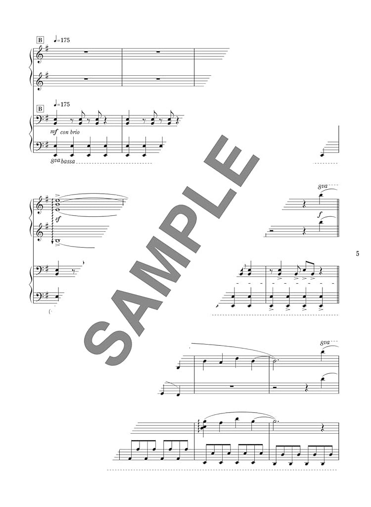 The collection of super standard songs for Piano Duet - Sheet Music Book