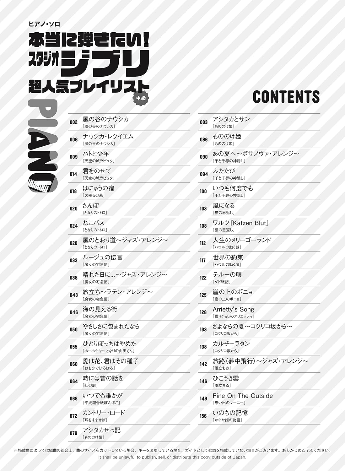 Studio Ghibli popular songs for Piano Solo that you really want to play! - Sheet Music Book