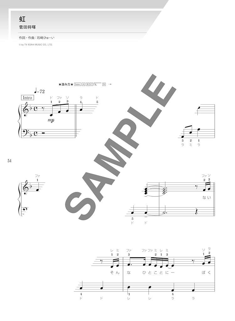 The collection of Cool J-pop for Piano Solo - Sheet Music Book