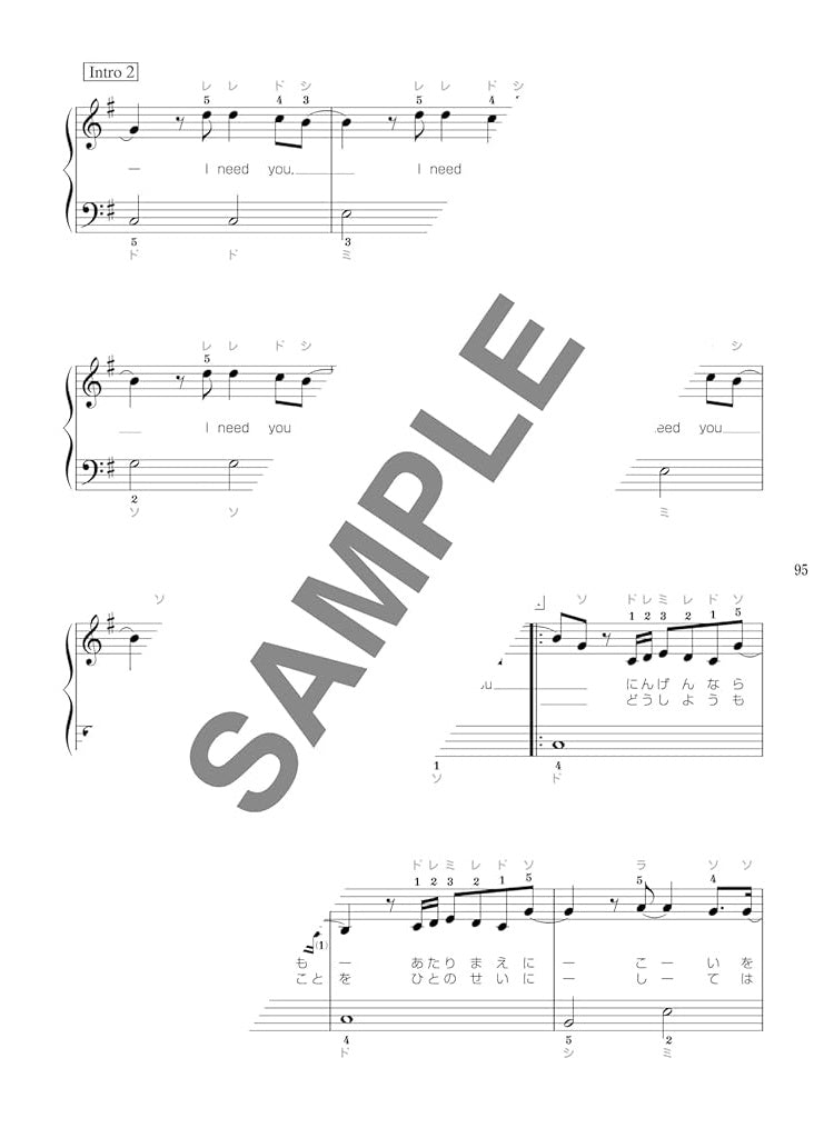 The collection of Cool J-pop for Piano Solo - Sheet Music Book