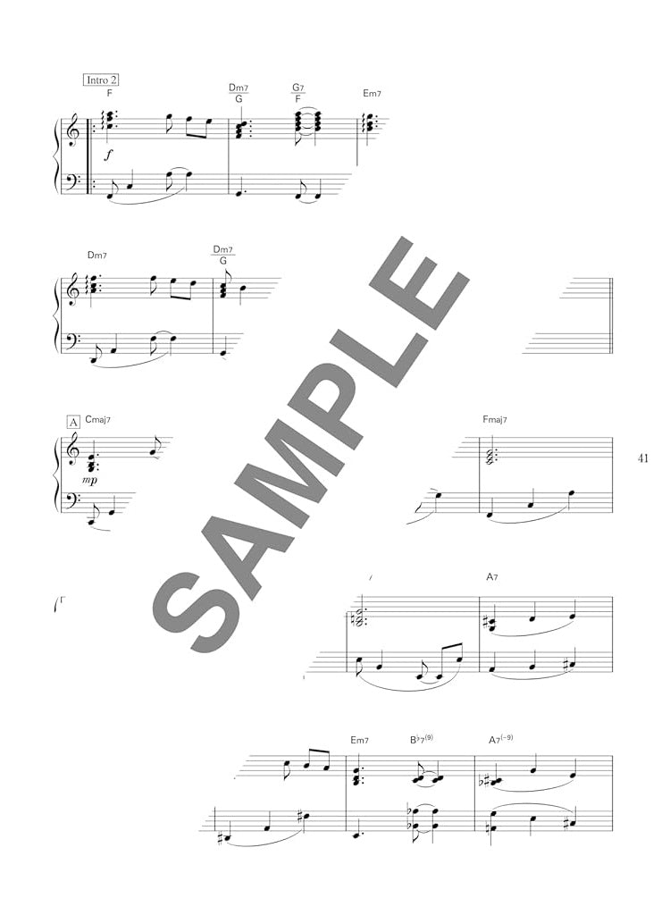 Studio Ghibli songs Jazz Piano Solo - Sheet Music Book