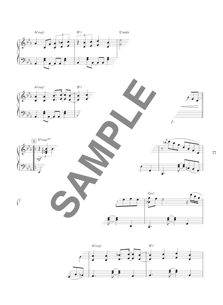 Studio Ghibli songs Jazz Piano Solo - Sheet Music Book