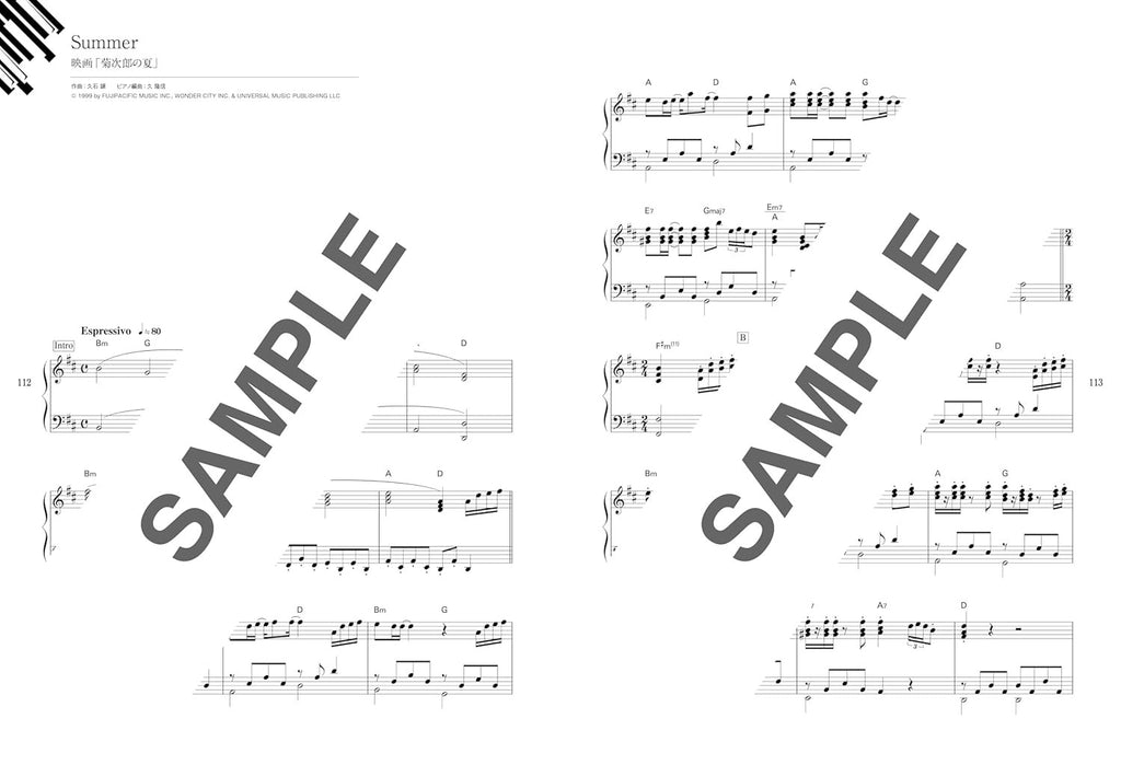 Joe Hisaishi Famous Selection - Piano Solo - Sheet Music Book