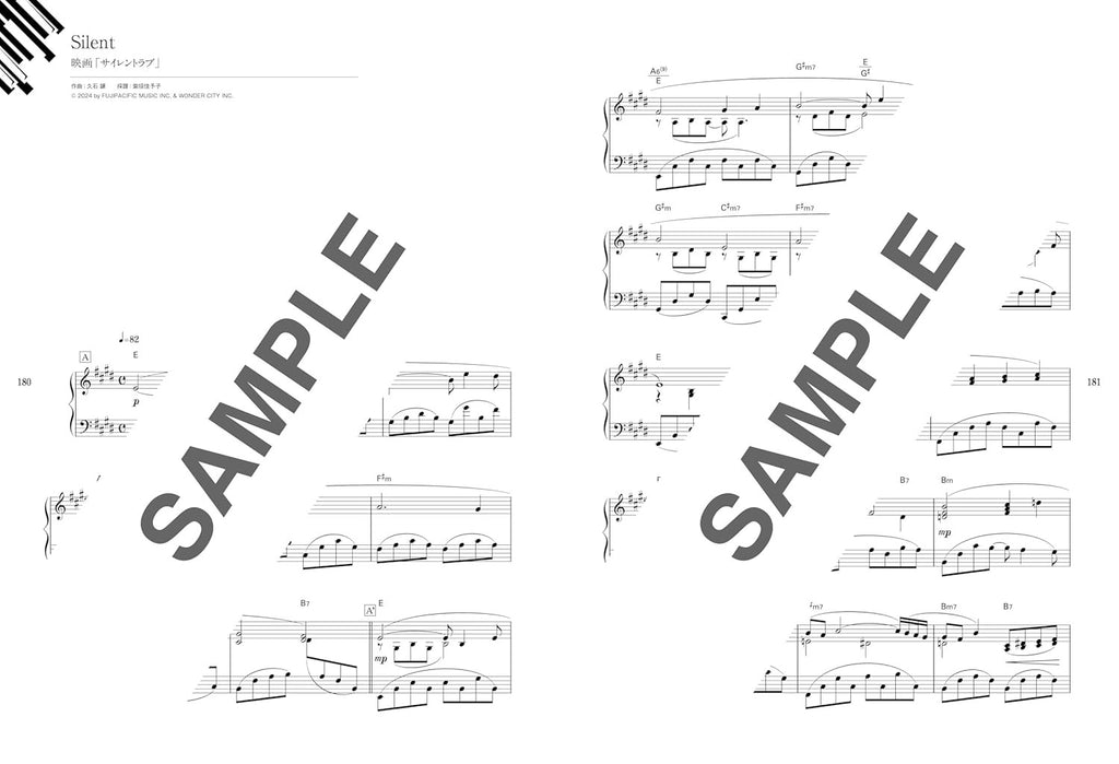 Joe Hisaishi Famous Selection - Piano Solo - Sheet Music Book