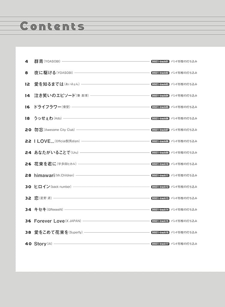 Popular J-POP Repertoire Violin Solo by original music keys with CD - Sheet Music Book