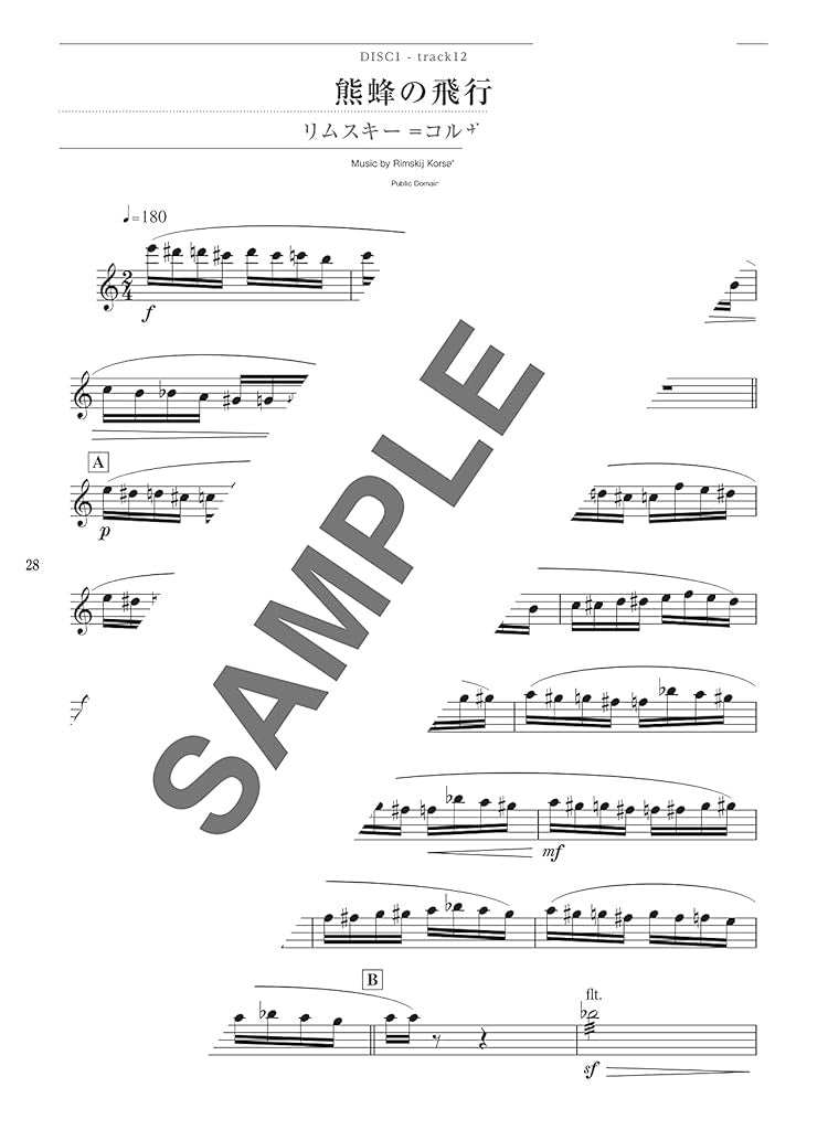 Popular Song Flute Solo Repertoire for a flute recital with CD - Sheet Music Book