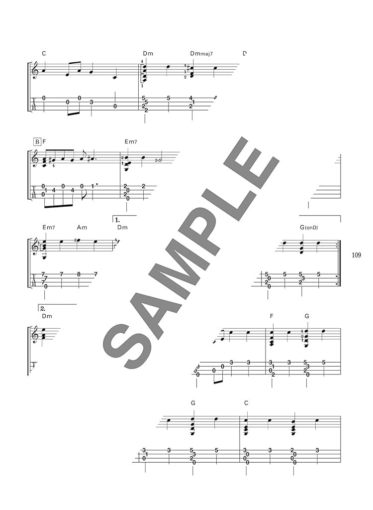 The collection of popular songs for Ukulele Solo with CD - Sheet Music Book