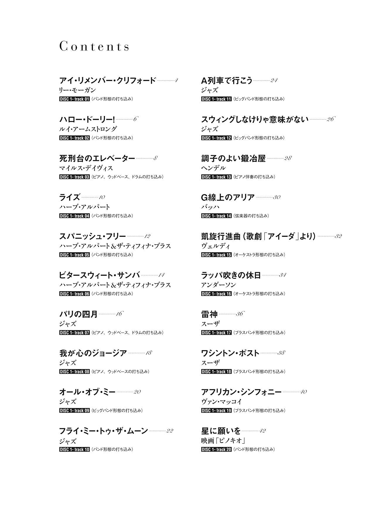 The collection of most standard songs for Trumpet Solo with CD - Sheet Music Book