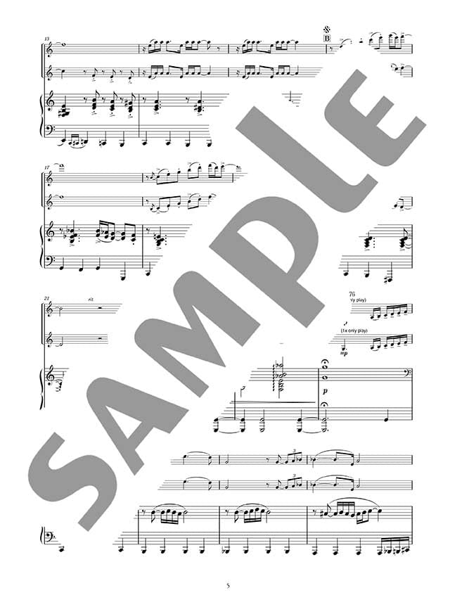 Popular and Classical music Selection: Violin Duo and Piano with CD - Sheet Music Book