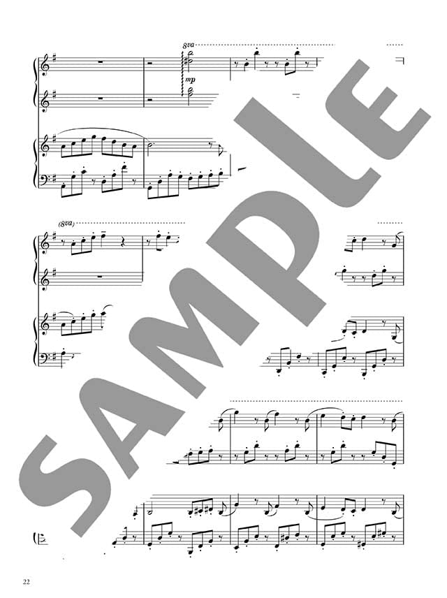 Impressive piano duet: Best of Studio Ghibli - Sheet Music Book