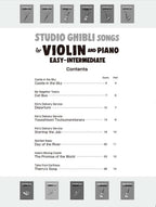 Studio Ghibli Songs for Violin and Piano / English Edition - Sheet Music Book