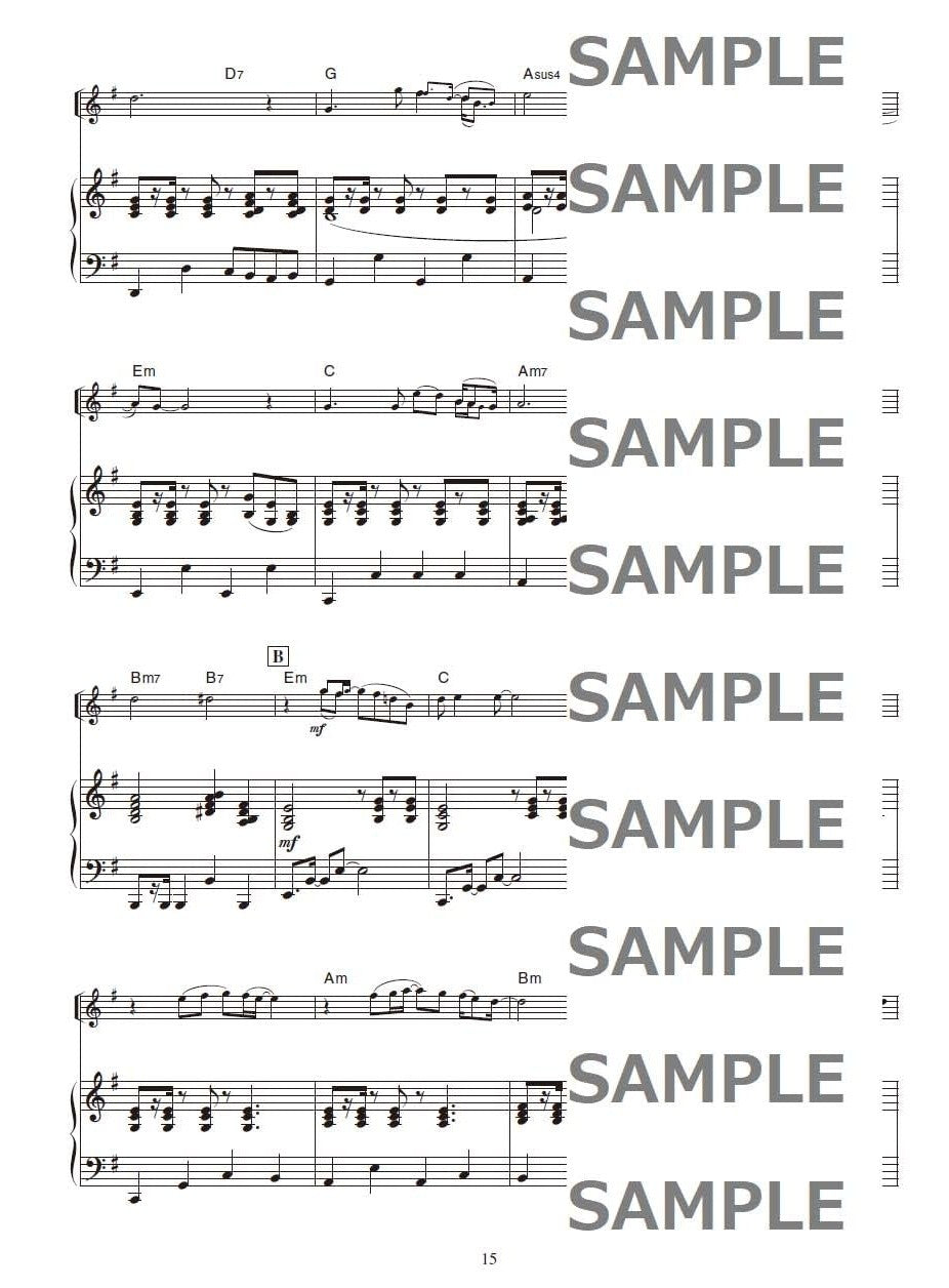 Studio Ghibli Songs for Violin and Piano /English Version - Sheet Music Book