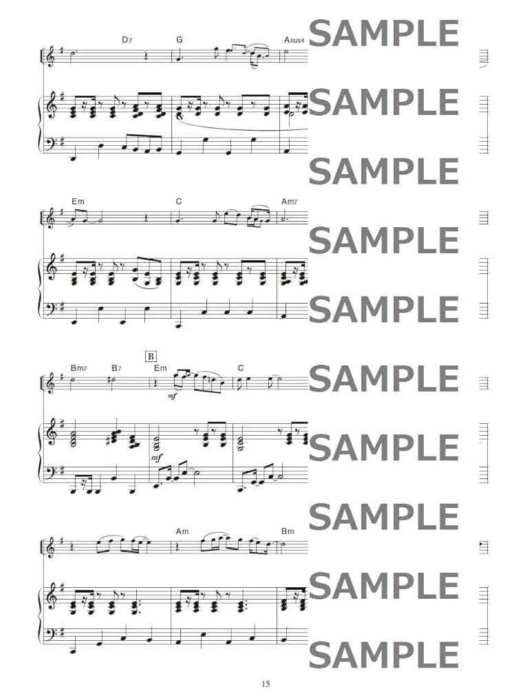Studio Ghibli Songs for Violin and Piano / English Edition - Sheet Music Book