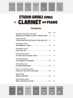 Studio Ghibli Songs for Clarinet and Piano / English Edition - Sheet Music Book