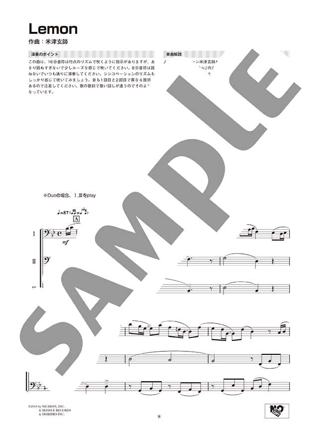 Popular Songs for Trombone Ensemble - Sheet Music Book