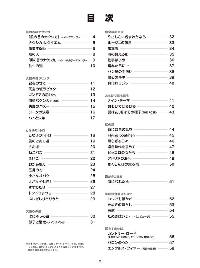 Studio Ghibli Melodies 100 for Alto Saxophone Solo - Sheet Music Book