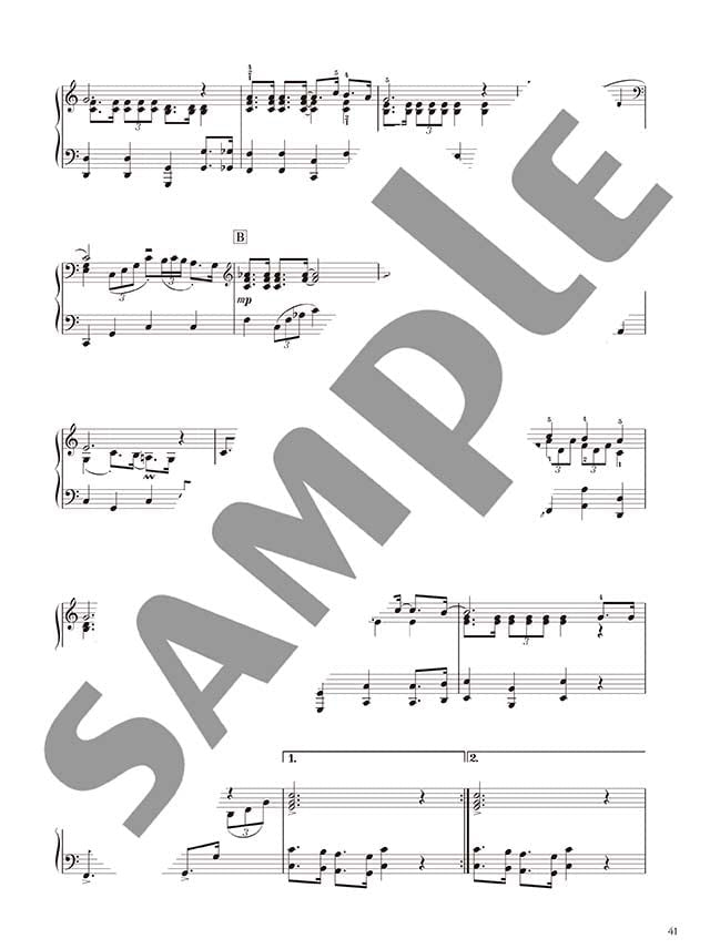 Studio Ghibli Piano Solo & Duet in Various Arrangements -"My Neighbor Totoro"& "Sampo" - Sheet Music Book