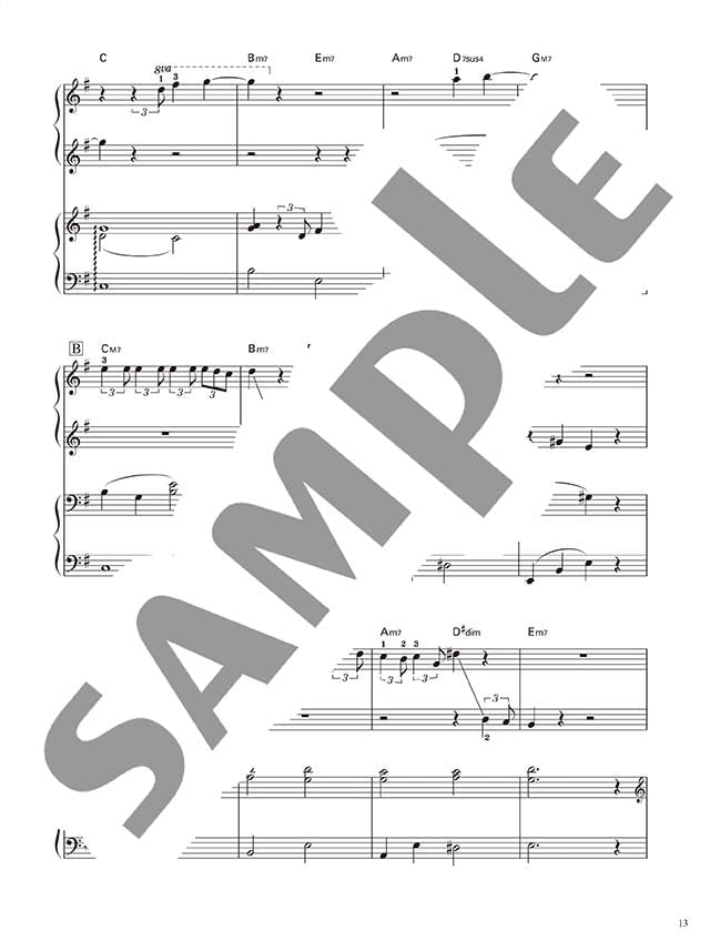 J-POP Collection for Piano Duet - Sheet Music Book