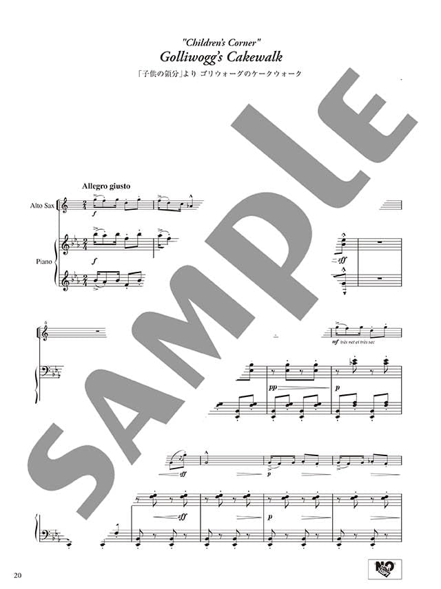 Concert Repertoire for Alto Saxophone and Piano - Debussy / Ravel - Reference Performance Video Included - Sheet Music Book