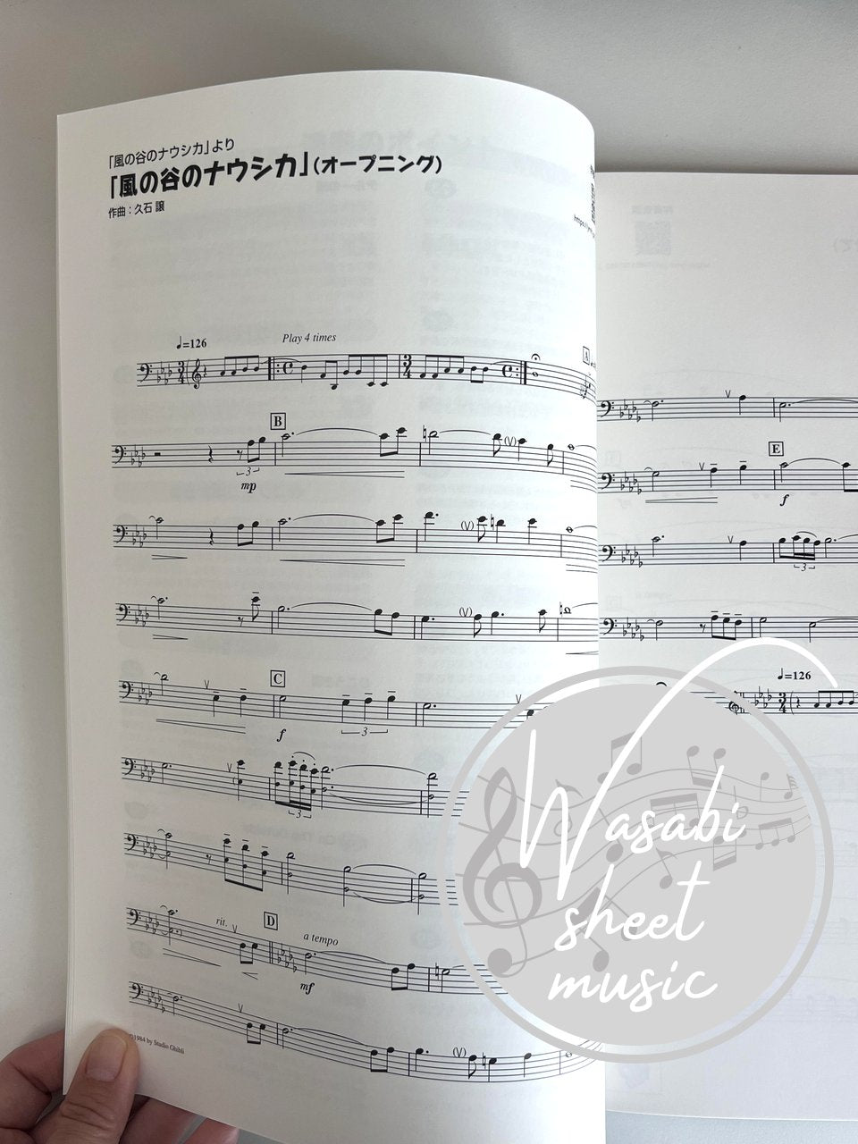 Studio Ghibli Collection for Euphonium Solo (Includes Backing Tracks on YouTube) - Sheet Music Book