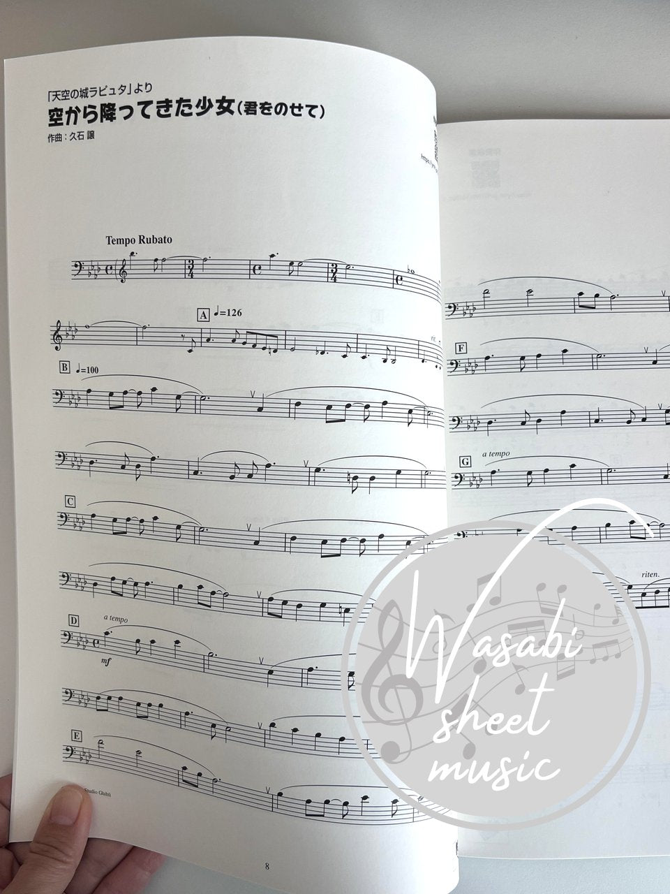 Studio Ghibli Collection for Euphonium Solo (Includes Backing Tracks on YouTube) - Sheet Music Book