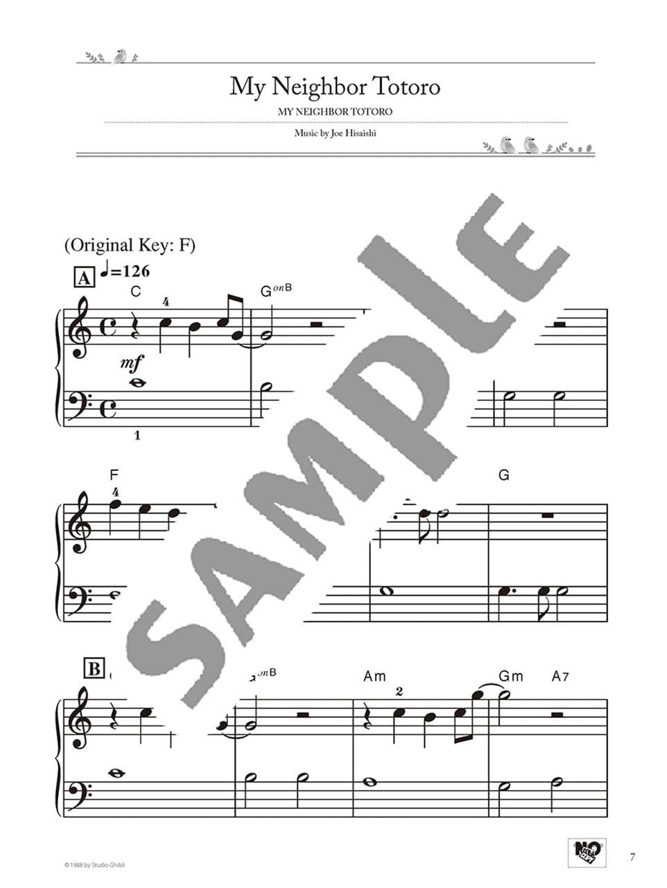 Studio Ghibli Best Hit 10 Piano Solo / English Edition - Sheet Music Book