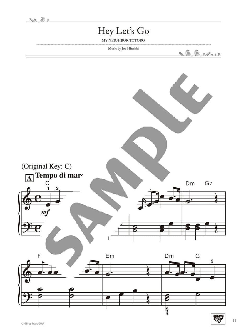 Studio Ghibli Best Hit 10 Piano Solo / English Edition - Sheet Music Book