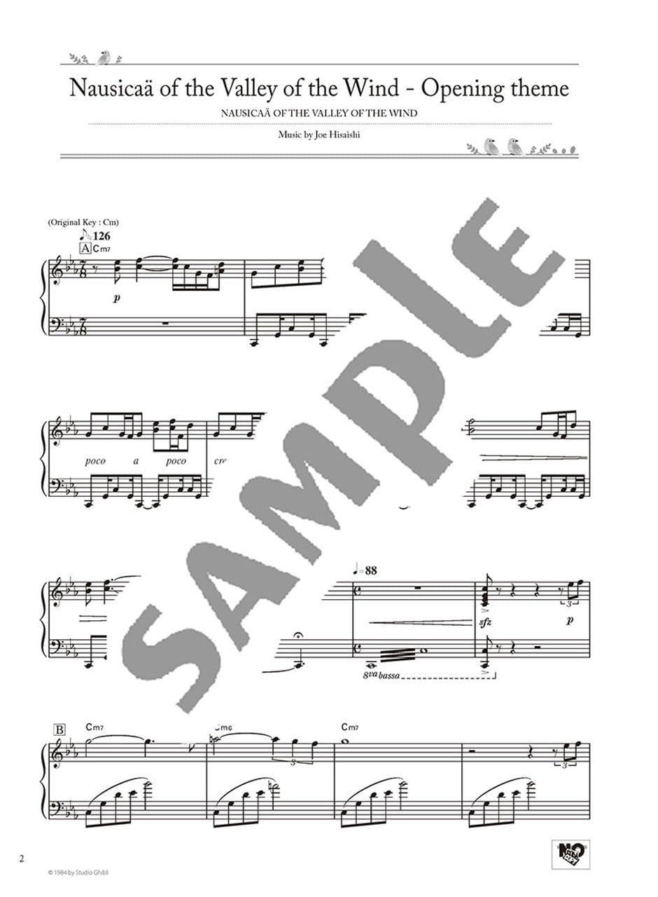 Studio Ghibli Best Hit 10 Piano Solo  / English Edition - Sheet Music Book