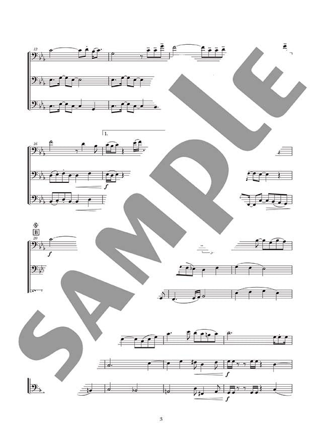 Ensemble de Anime: Trombone Ensemblede - Sheet Music Book