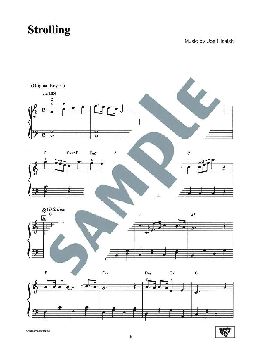 My Neighbor Totoro(Studio Ghibli) Piano Solo - Sheet Music Book/English Version