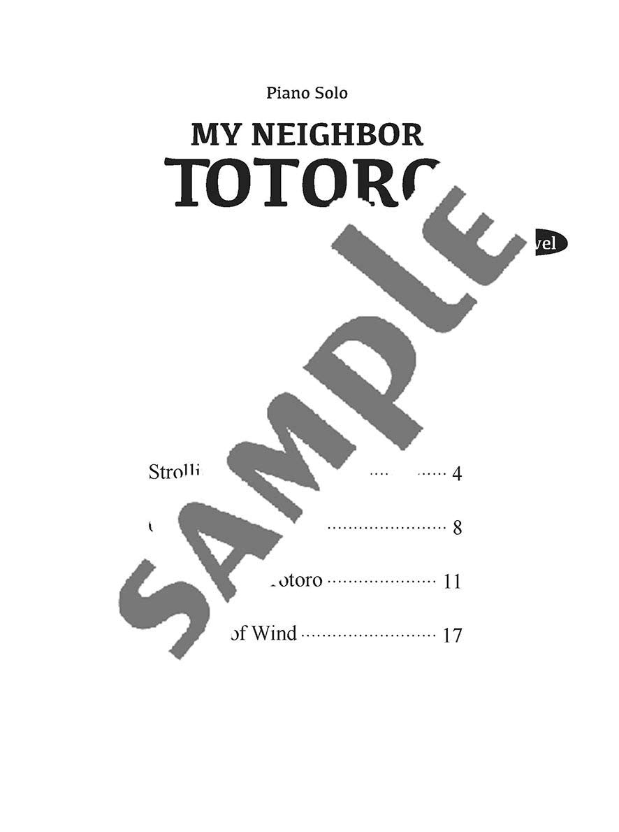 My Neighbor Totoro(Studio Ghibli) Piano Solo / English Edition - Sheet Music Book