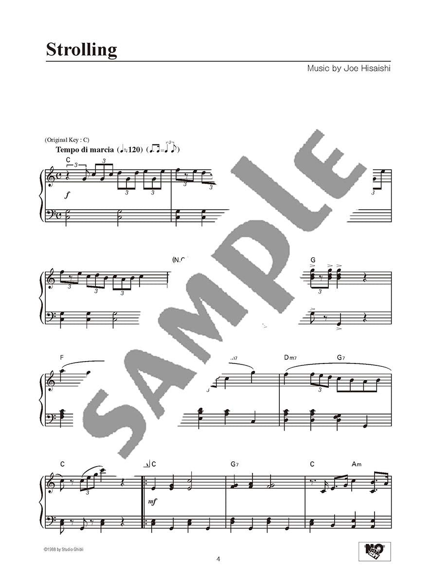 My Neighbor Totoro(Studio Ghibli) Piano Solo / English Edition - Sheet Music Book