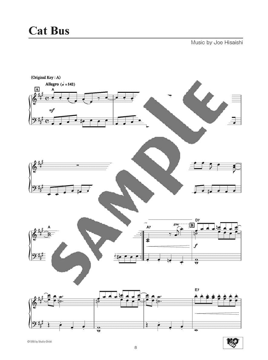 My Neighbor Totoro(Studio Ghibli) Piano Solo / English Edition - Sheet Music Book