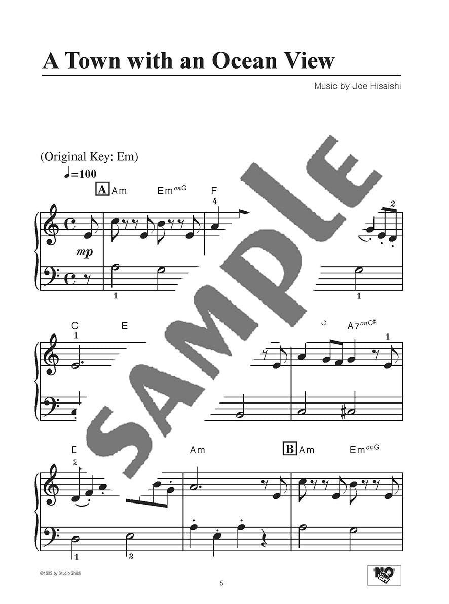 Kiki's Delivery Service(Studio Ghibli) Piano Solo - Sheet Music Book /English Version