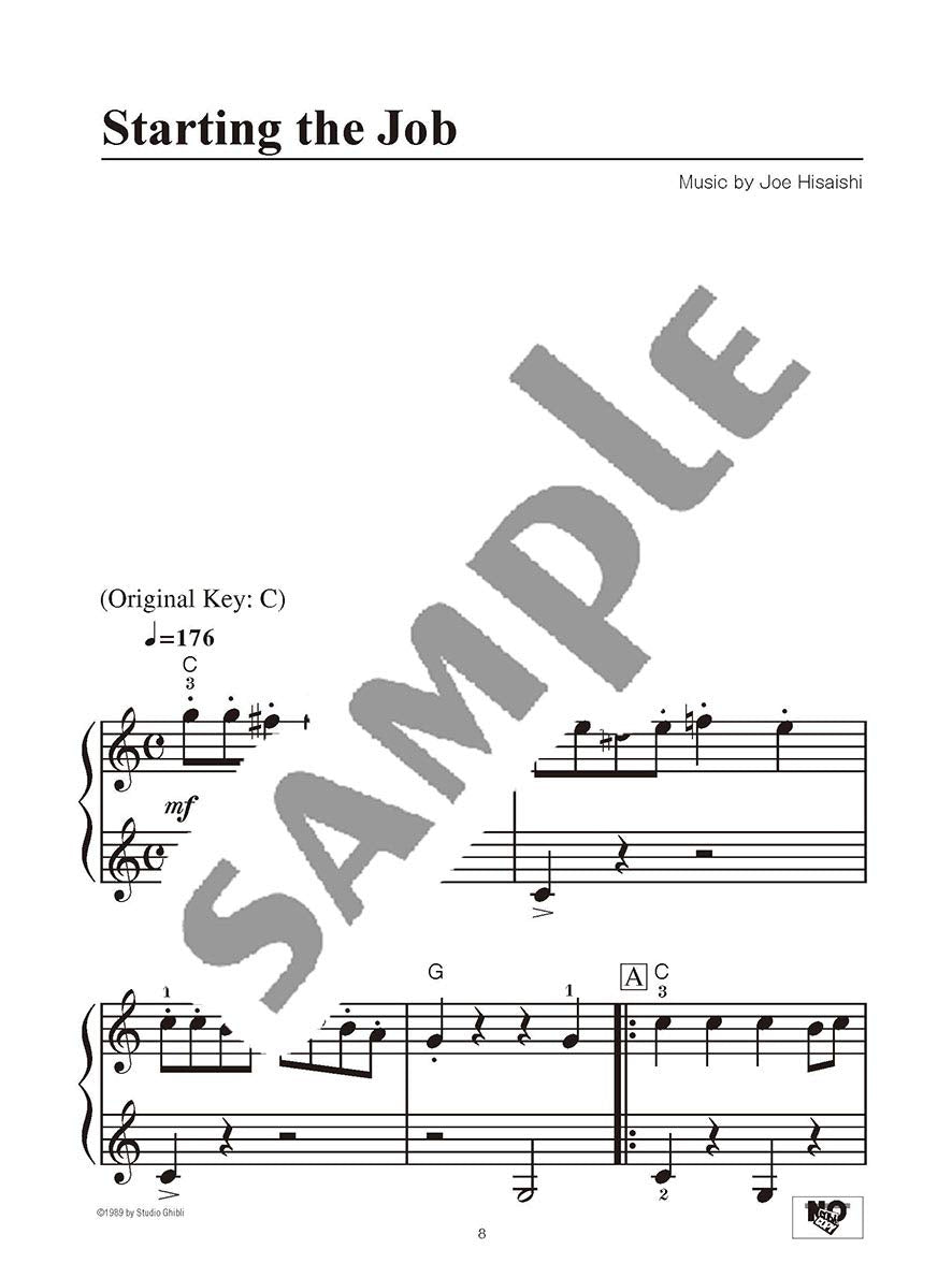 Kiki's Delivery Service(Studio Ghibli) Piano Solo - Sheet Music Book /English Version