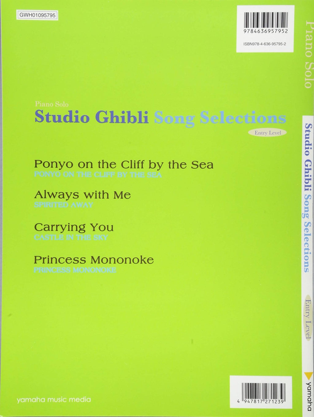 Studio Ghibli Song Selections: Piano Solo / English Edition - Sheet Music Book