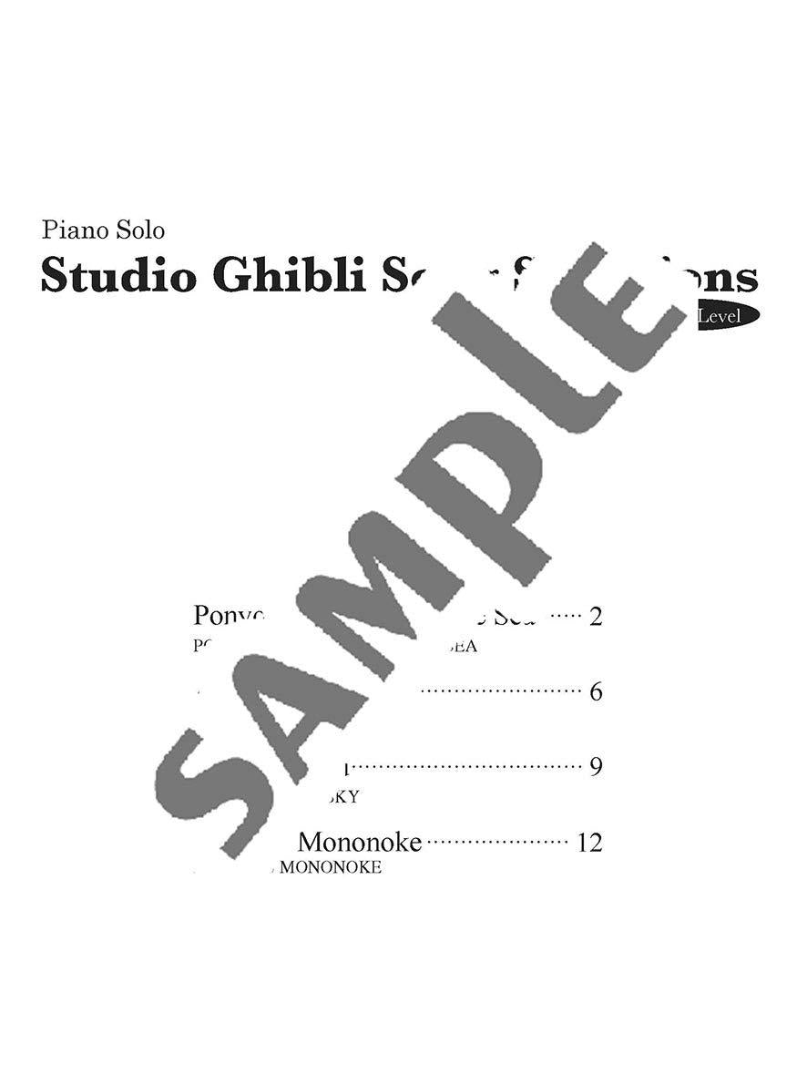 Studio Ghibli Song Selections: Piano Solo / English Edition - Sheet Music Book