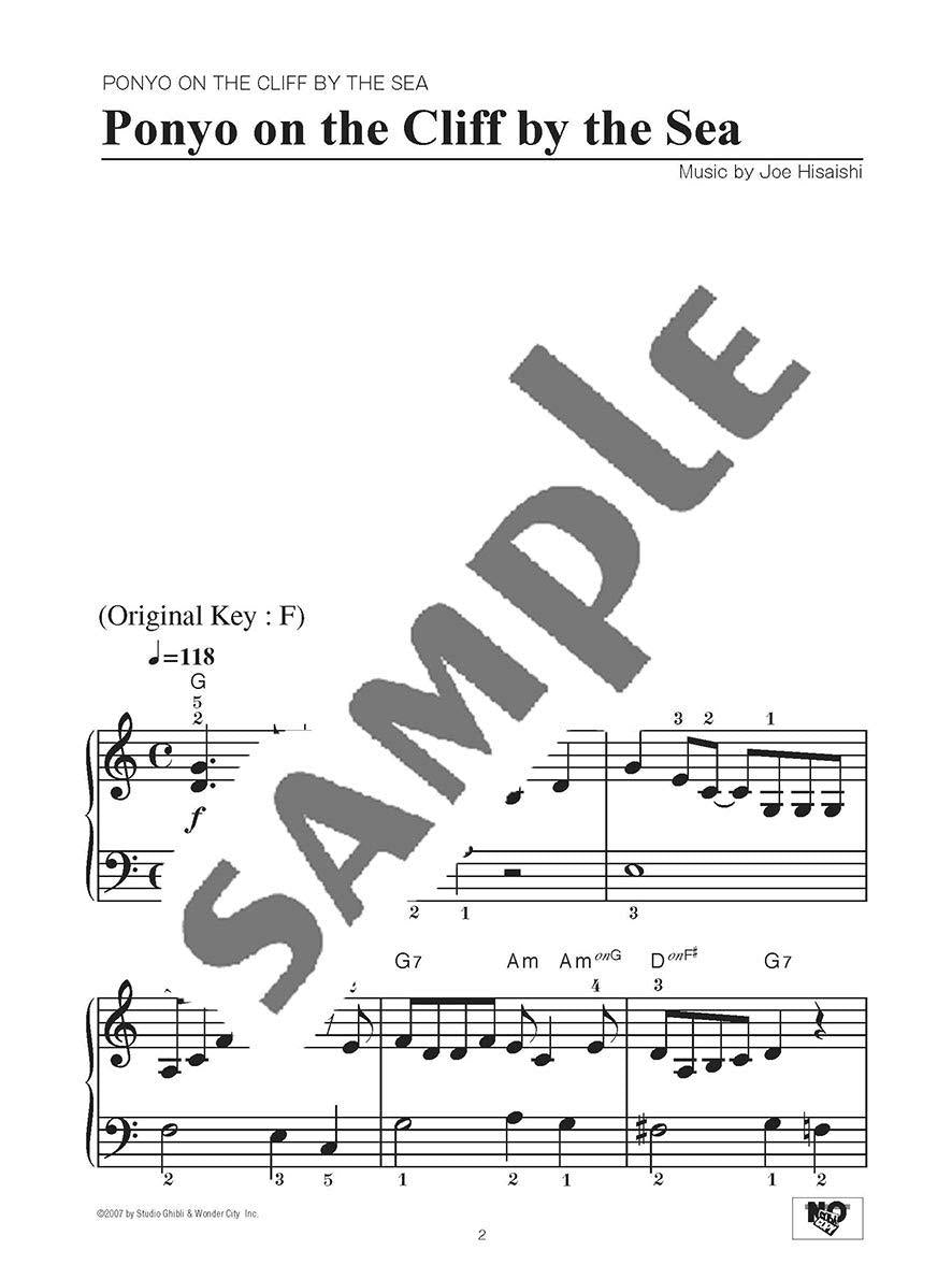 Studio Ghibli Song Selections: Piano Solo / English Edition - Sheet Music Book