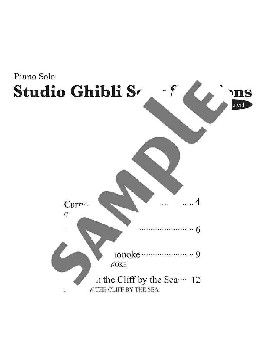 Studio Ghibli Song Piano Solo Selections / English Edition - Sheet Music Book