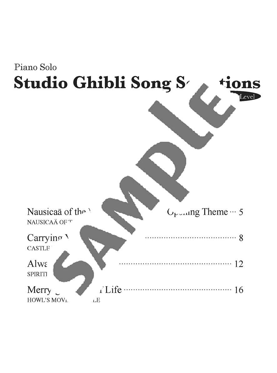 Studio Ghibli Song Piano Solo Selections/English Version