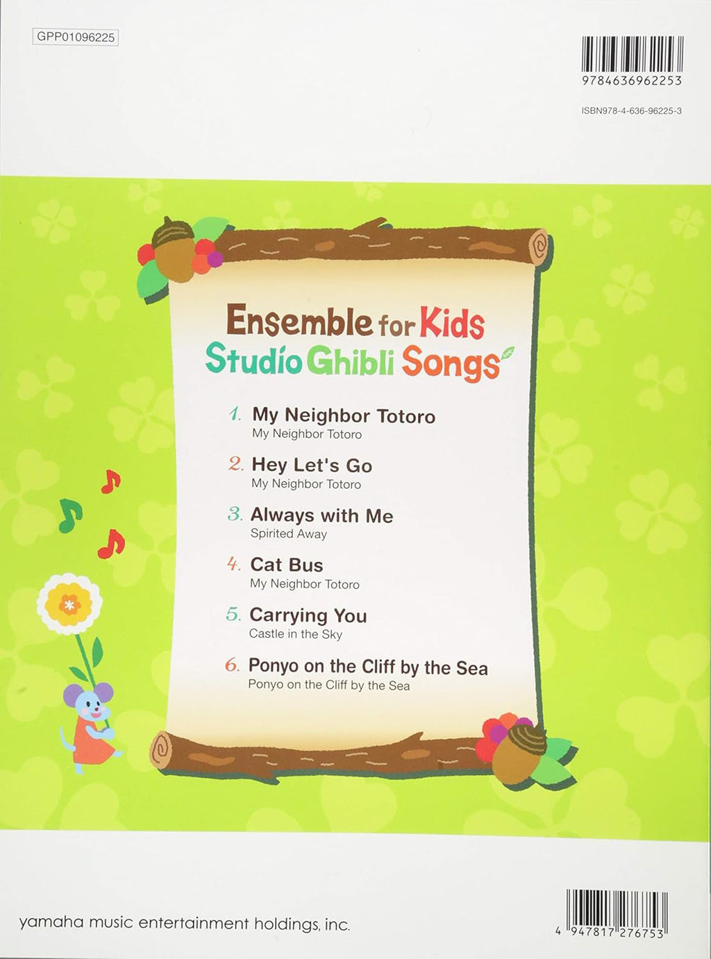 Ensemble for Kids - Studio Ghibli Songs / English Edition - Sheet Music Book