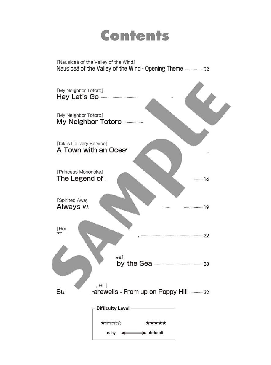 Studio Ghibli Songs for Guitar Solo Vol.1 / English Edition - Sheet Music Book