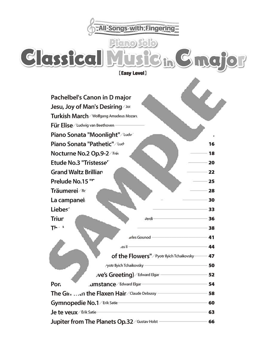 Classical Music Piano Solo in C Major /English Version