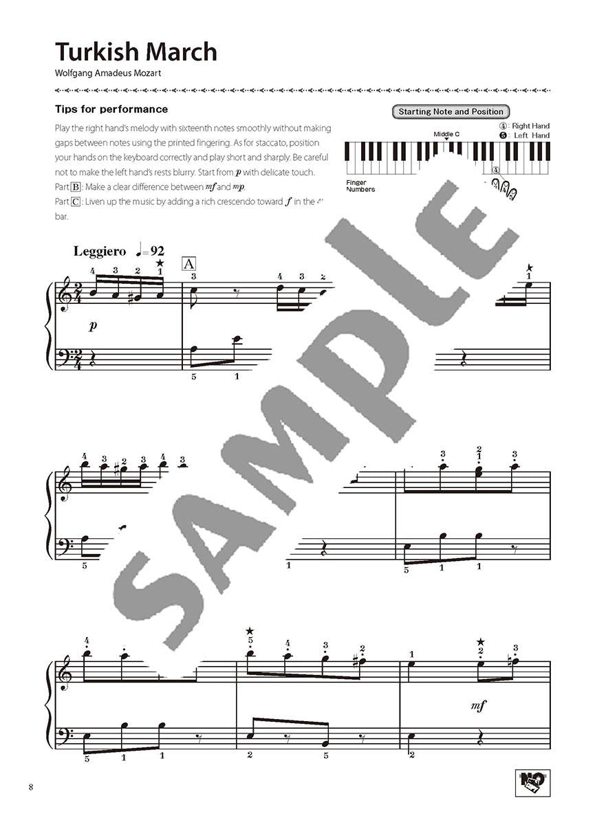 Classical Music in C Major/English Edition: Piano Solo - Sheet Music Book